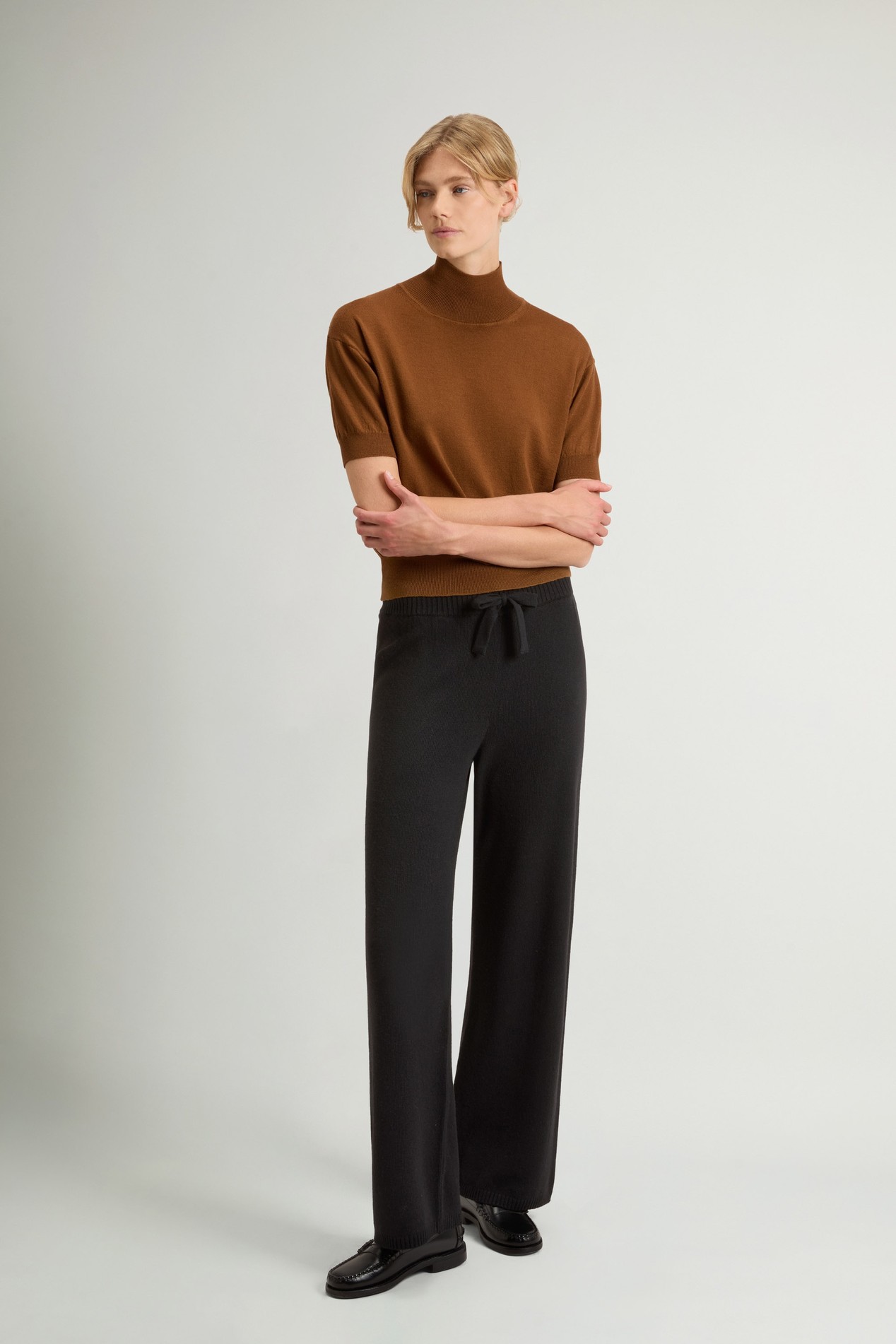 Pantalon en laine et cachemire Noir photo 2 | Woolrich