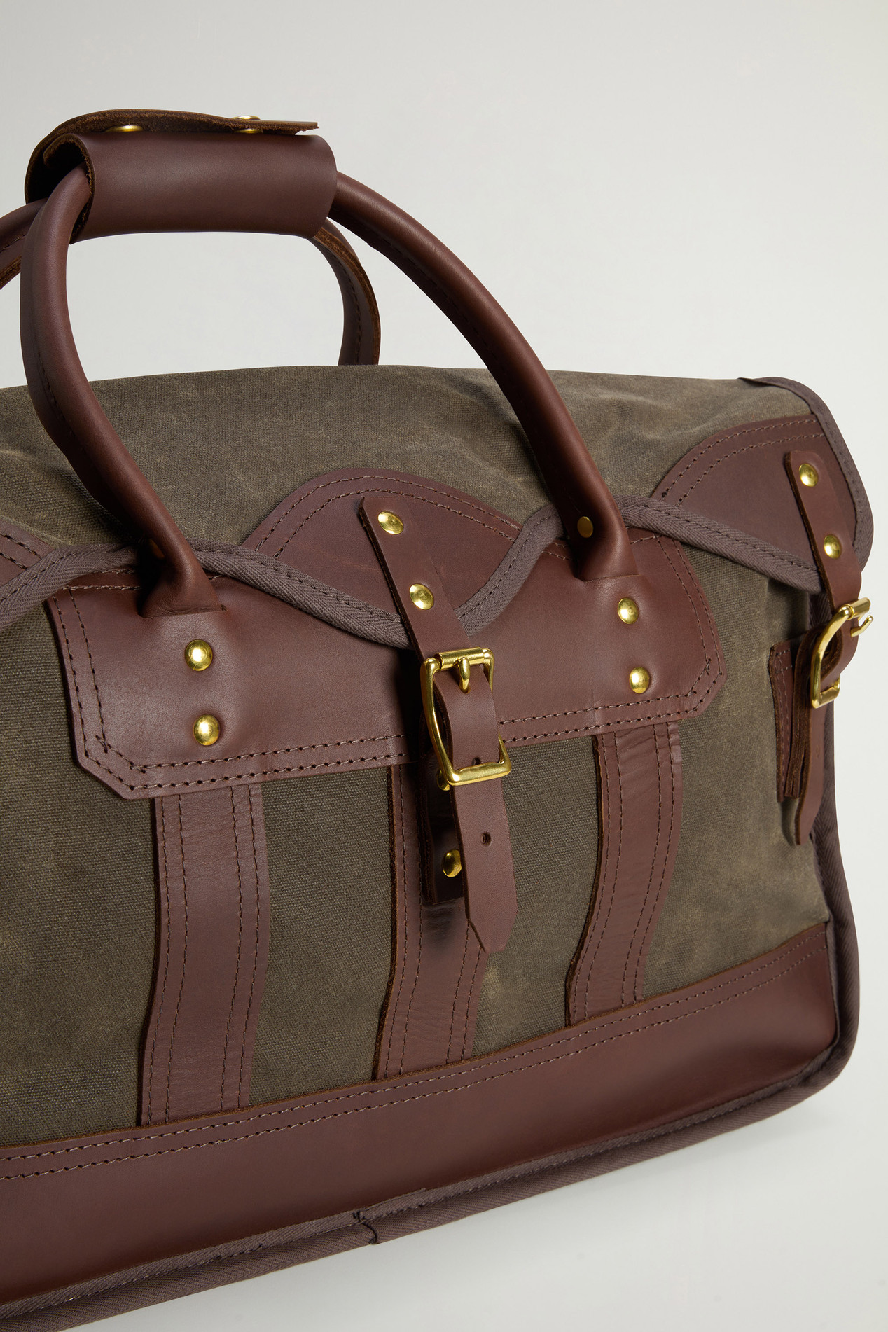 Overland Duffel Bag with Leather Inserts Green photo 5 | Woolrich