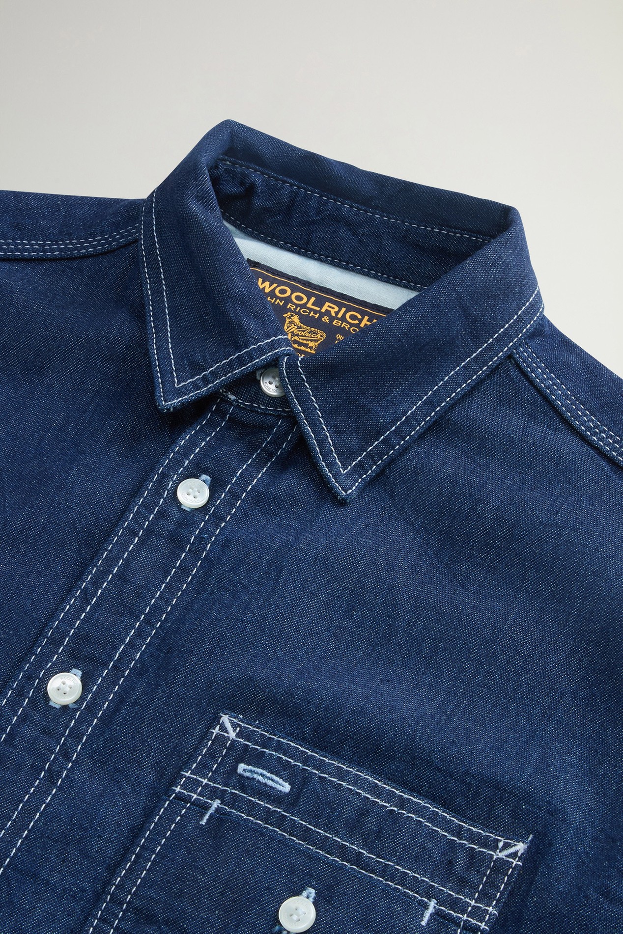 Hemd aus leichtem Denim aus reiner Baumwolle Blau photo 2 | Woolrich