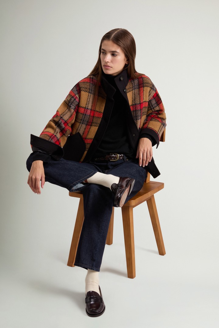 Checked Wool-Blend Gentry Overshirt Red photo 2 | Woolrich