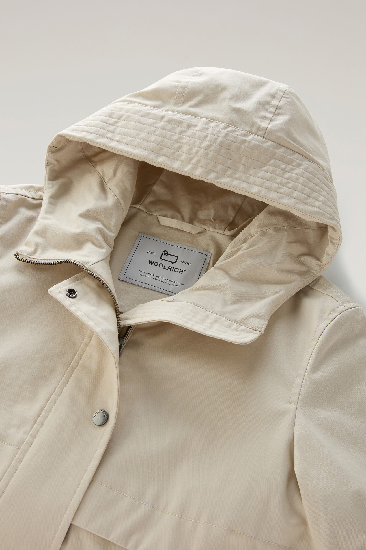 Havice Lightweight Parka in Best Cotton Beige photo 2 | Woolrich