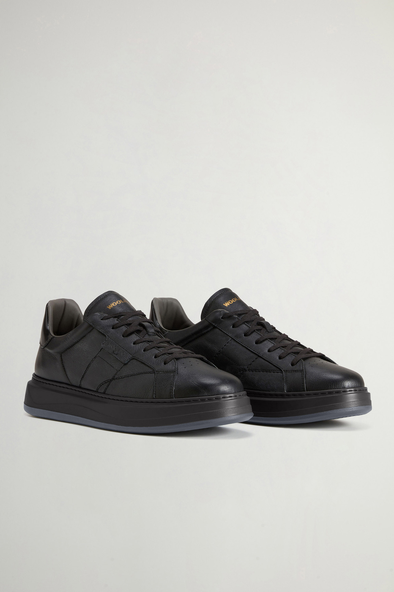 Arrow Sneakers in Leather Black photo 2 | Woolrich