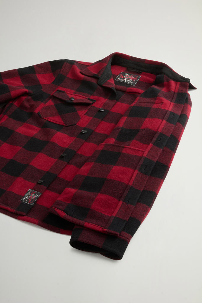 Ranger Checked Overshirt in Recycled Italian Wool Blend Red photo 4 | Woolrich