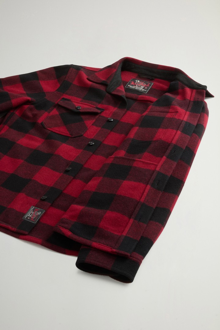 Ranger Checked Overshirt in Recycled Italian Wool Blend Red photo 4 | Woolrich