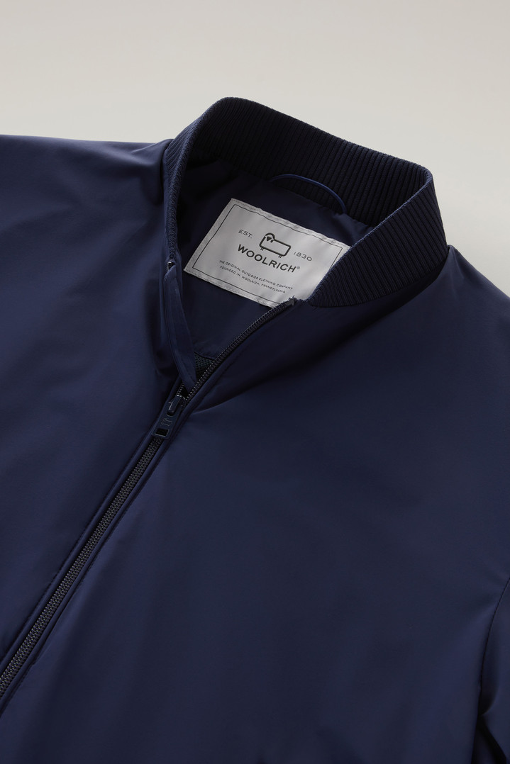 Stretch Matt Finish Nylon Bomber Jacket Blue photo 2 | Woolrich