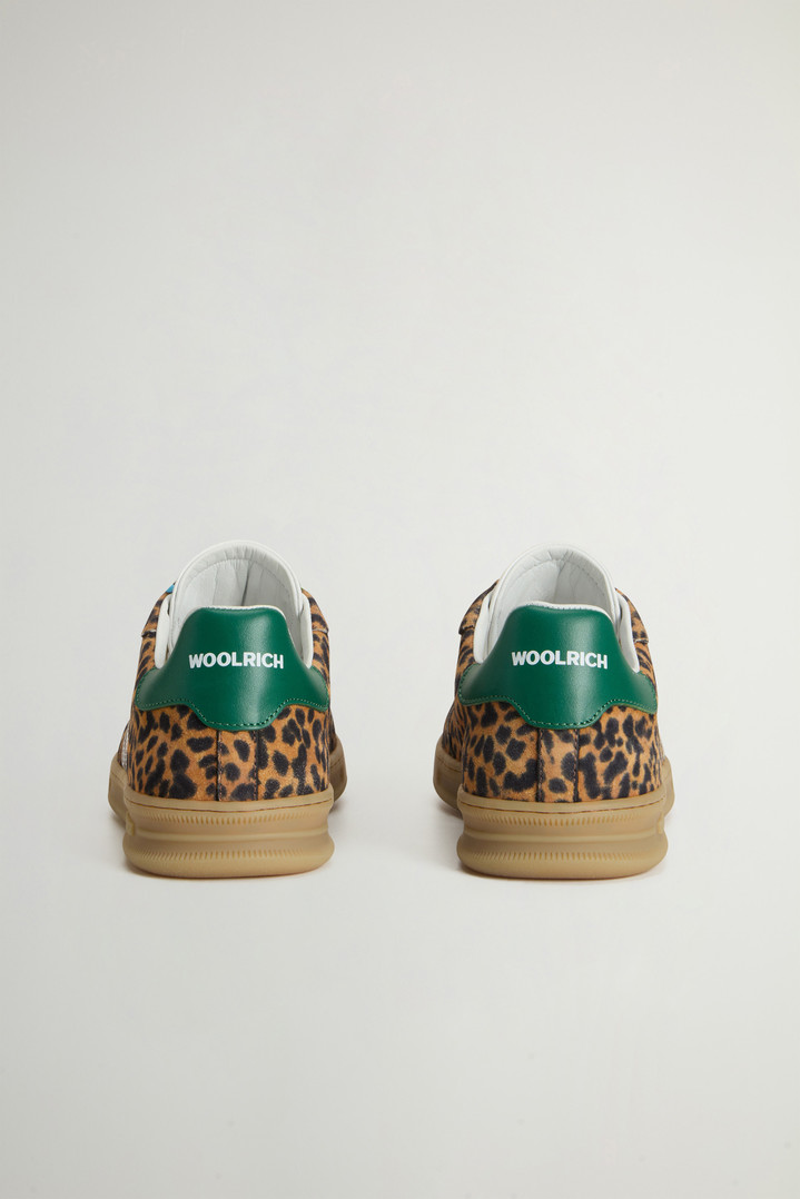 Doubleu Tennis Sneakers in Leopard-Print Suede Multicolor photo 3 | Woolrich