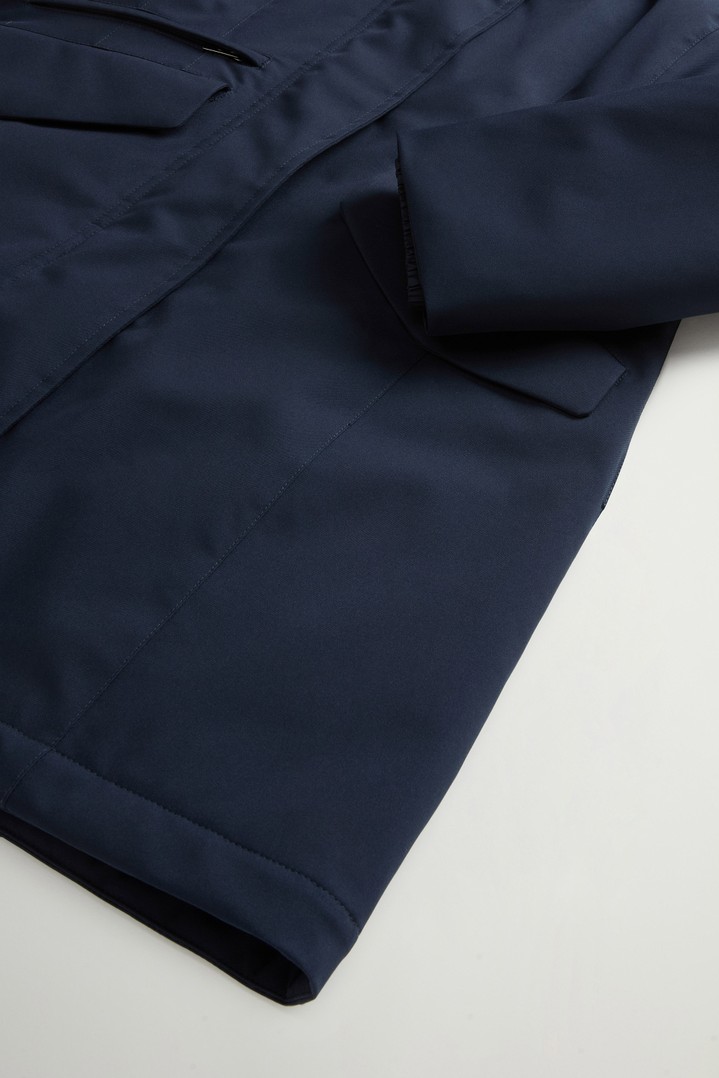 Manteau en Light Stretch à capuche amovible Bleu photo 7 | Woolrich