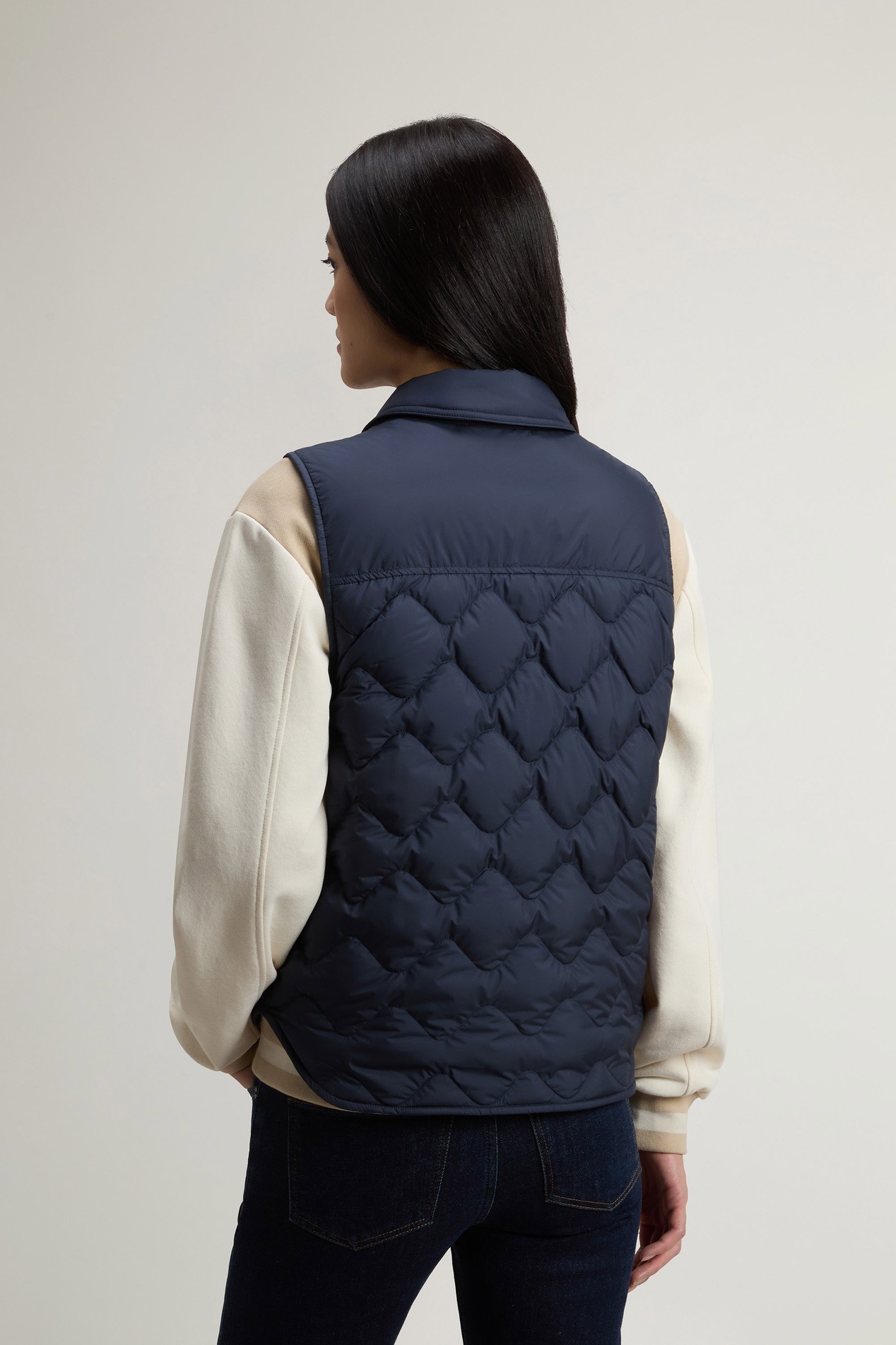 Quilted Microfiber Heritage Vest Blue photo 3 | Woolrich