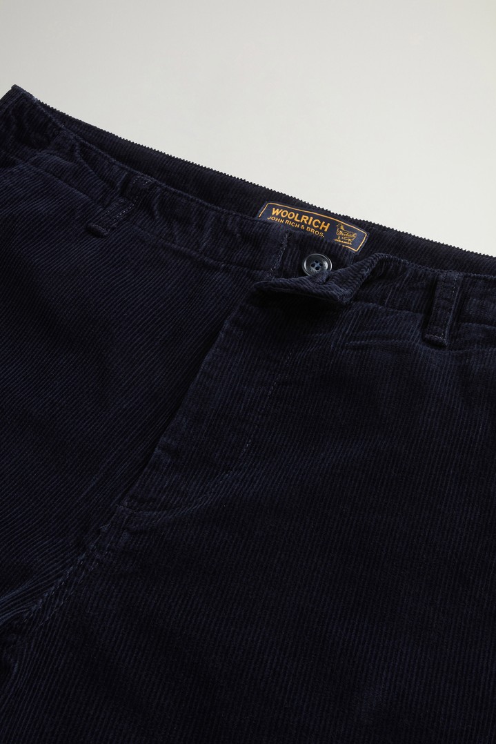 Chinohose aus geripptem reinem Baumwollcord Blau photo 2 | Woolrich