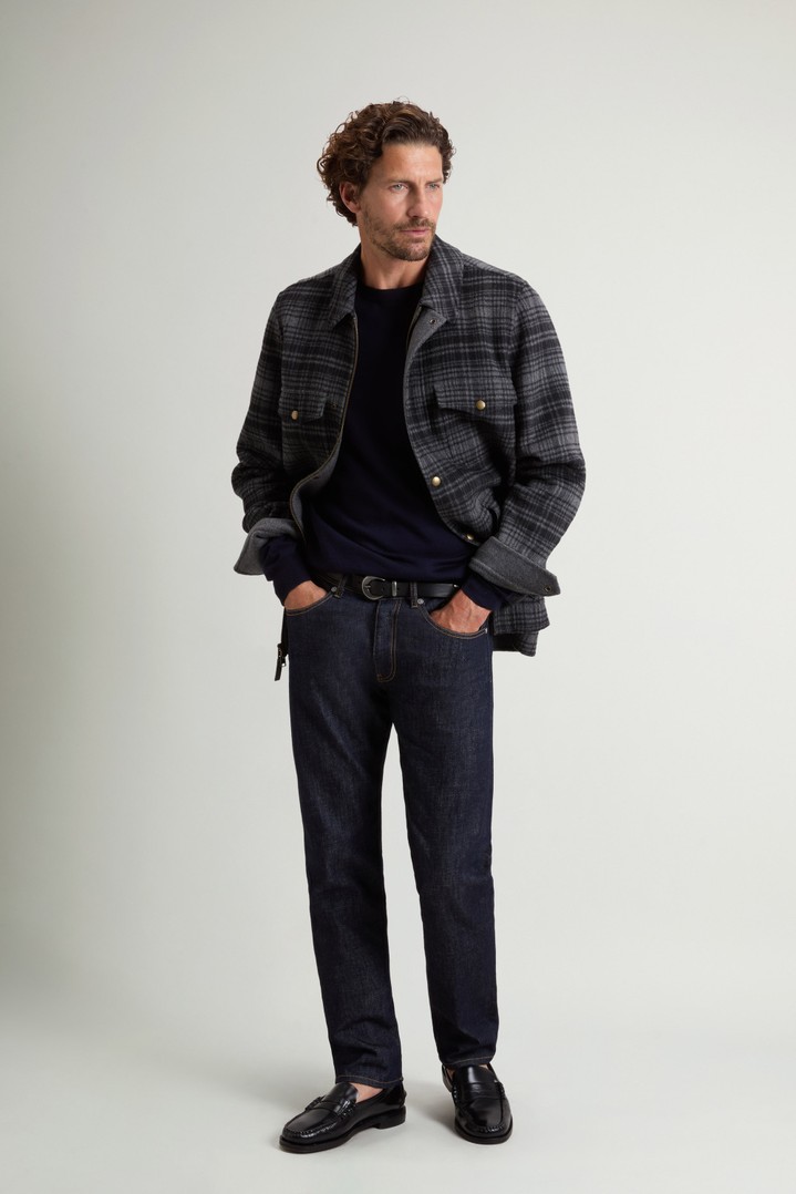 Checked Overshirt in Wool Blend Gray photo 2 | Woolrich