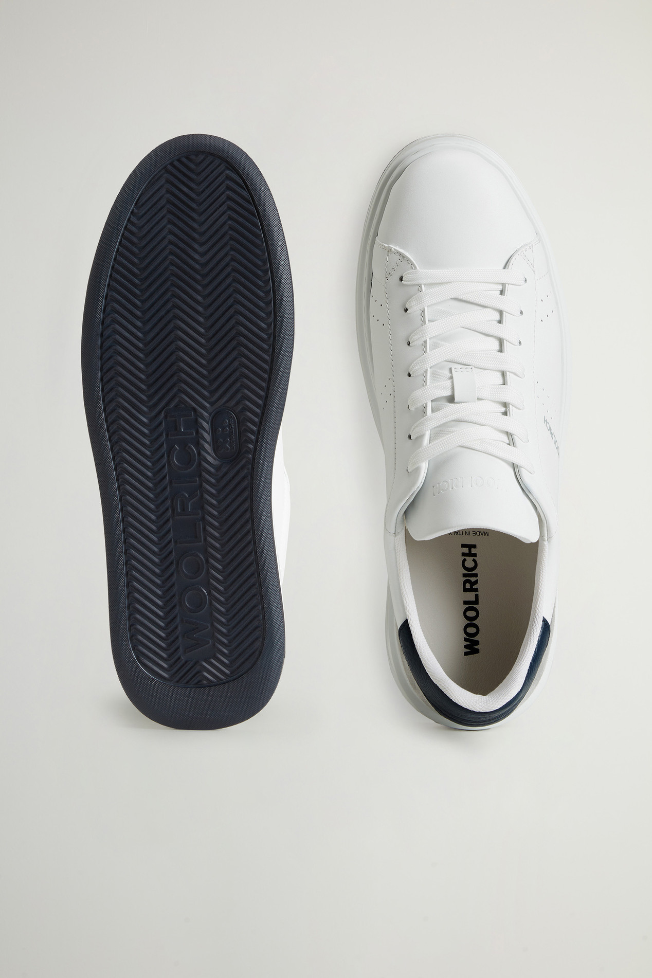 Leather Arrow Sneakers with Suede Insert White photo 4 | Woolrich