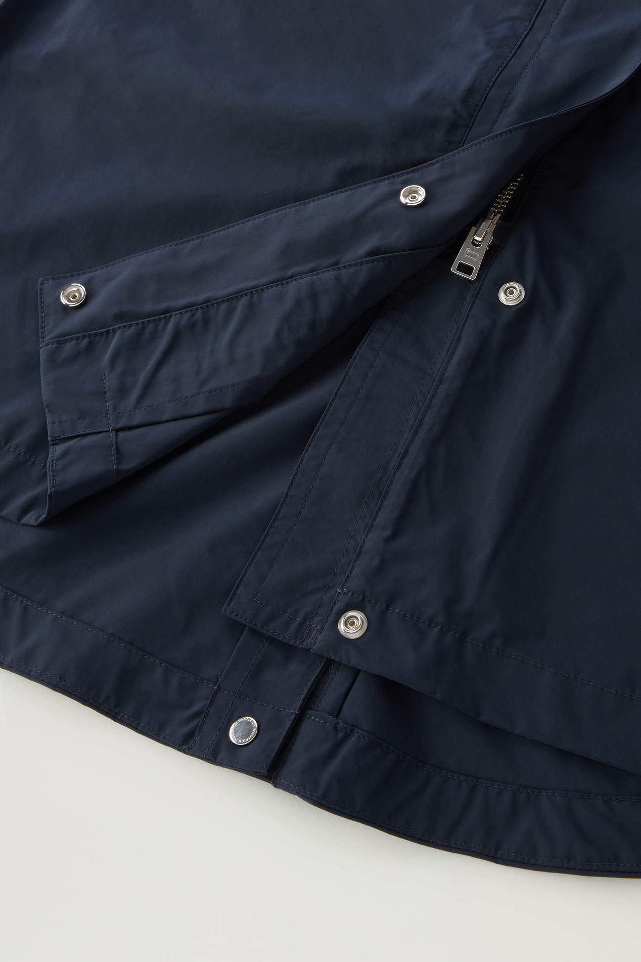 Long Summer Parka in Urban Touch Fabric with Hood Blue photo 5 | Woolrich