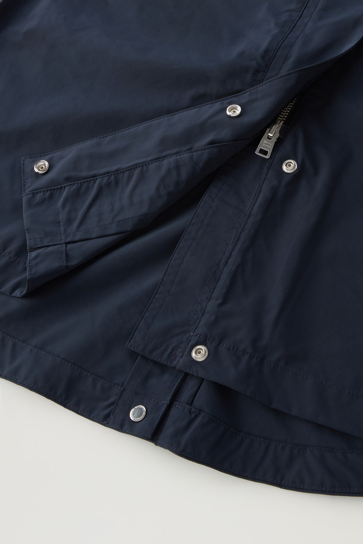 Long Summer Parka in Urban Touch Fabric with Hood Blue photo 5 | Woolrich