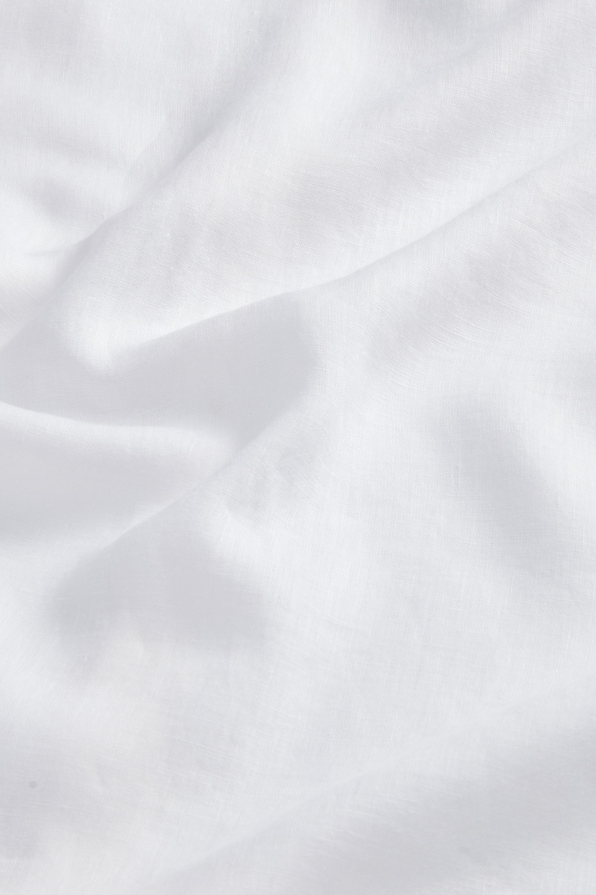 Garment-dyed Shirt with Mandarin Collar in Pure Linen White photo 9 | Woolrich