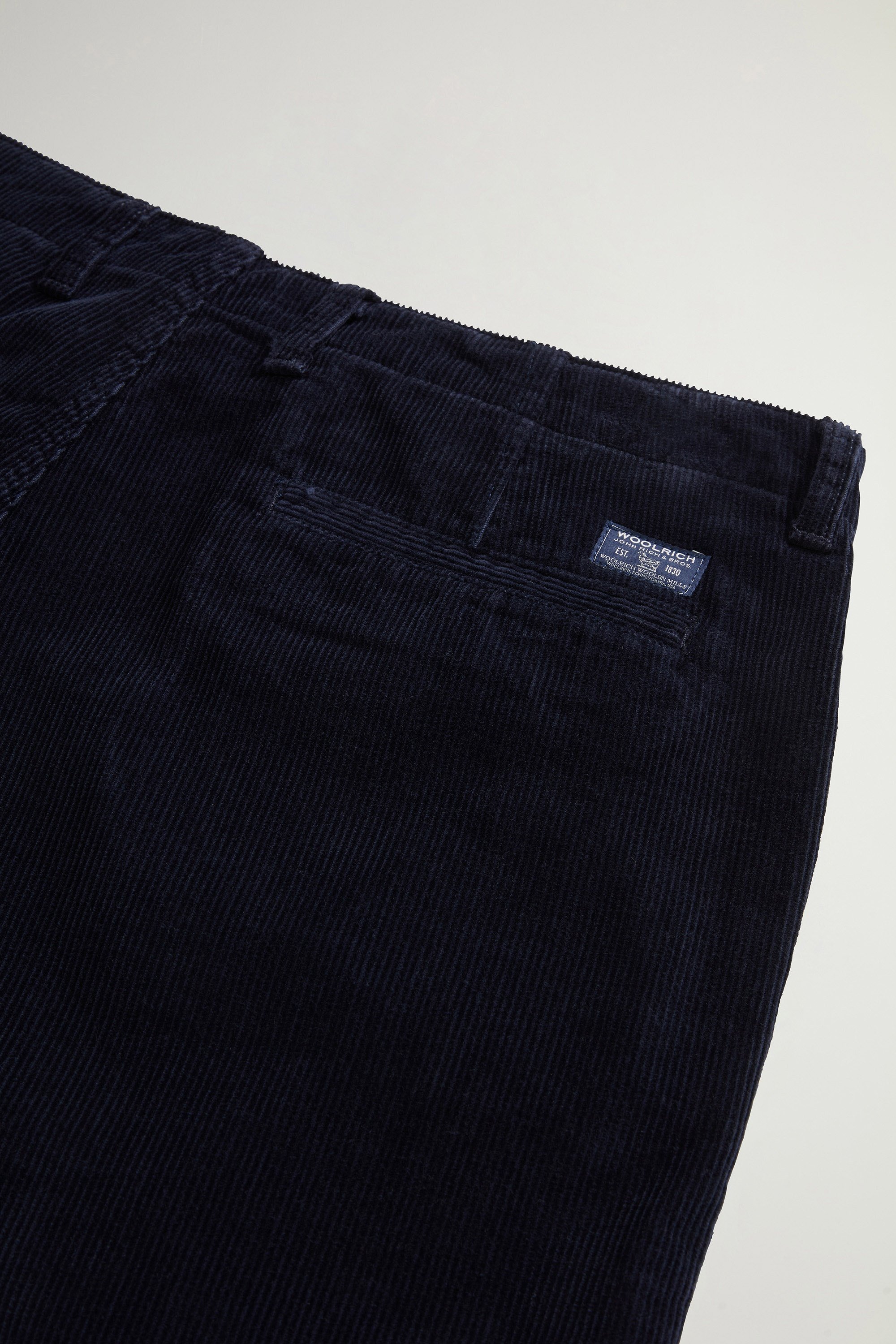 Chinohose aus geripptem reinem Baumwollcord Blau photo 3 | Woolrich