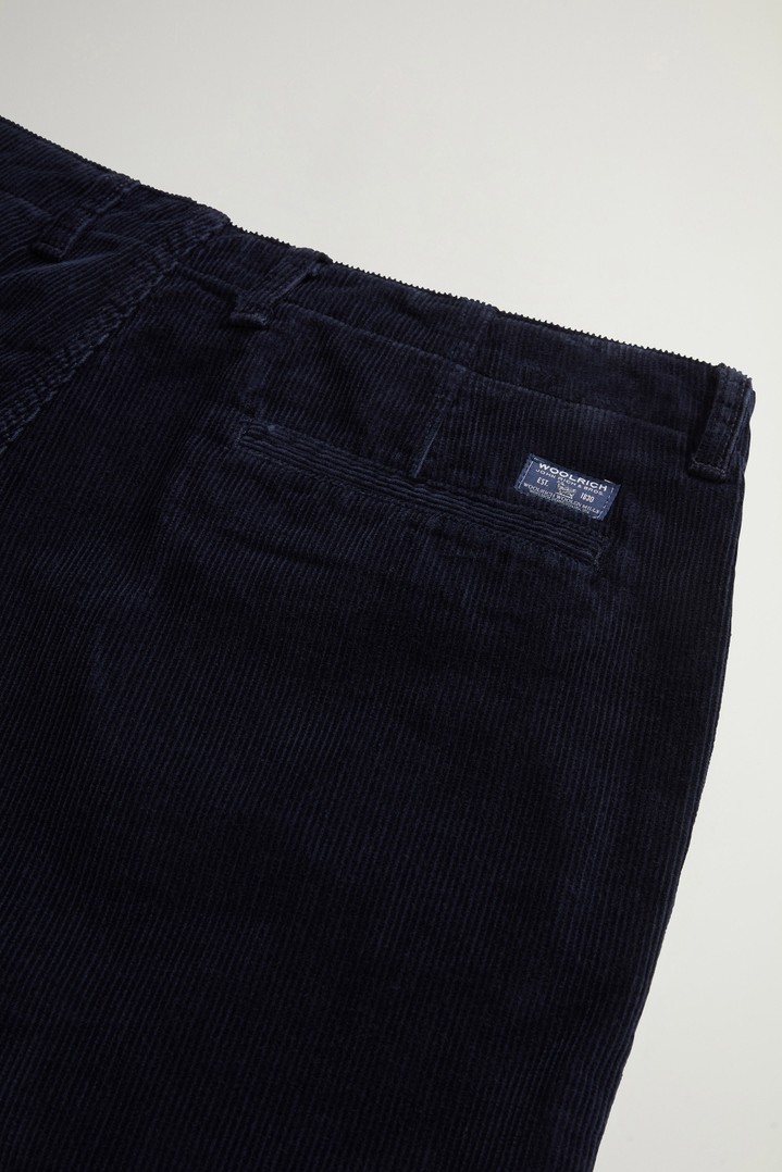 Chinohose aus geripptem reinem Baumwollcord Blau photo 3 | Woolrich