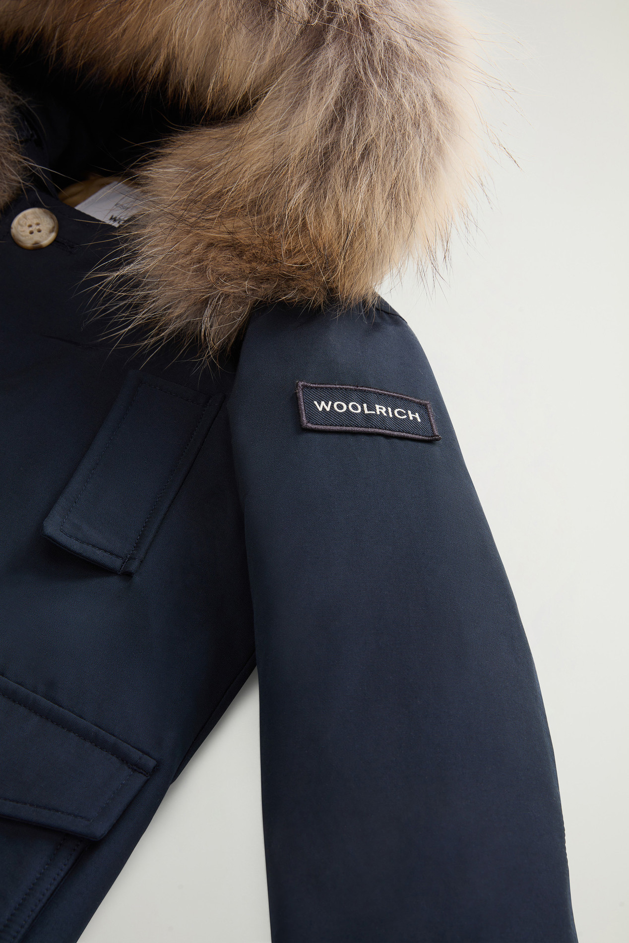 Babies’ Ramar Cloth Parka with Removable Fur Detail Blue photo 4 | Woolrich