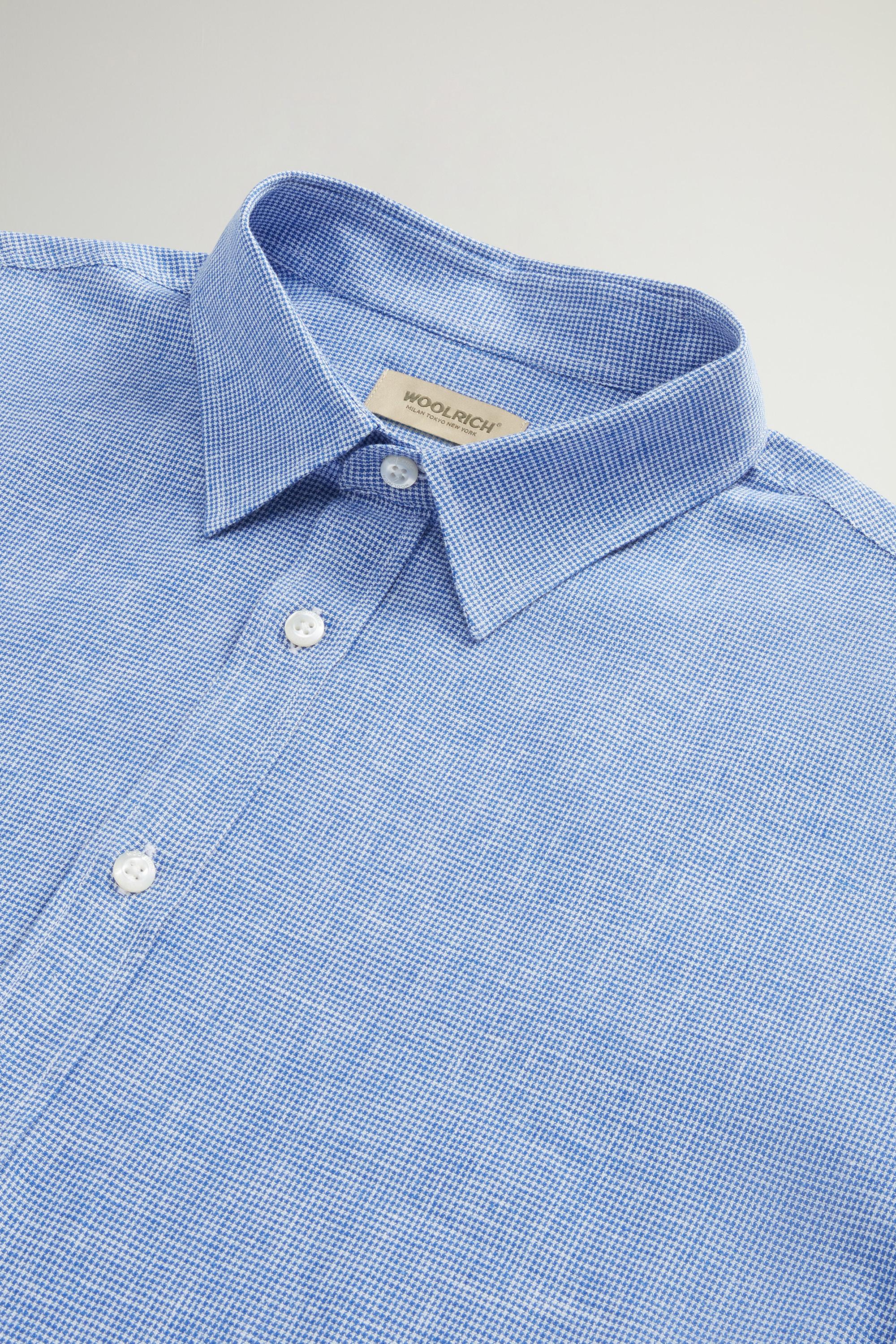 Linen- and Cotton-Blend Shirt Blue photo 6 | Woolrich