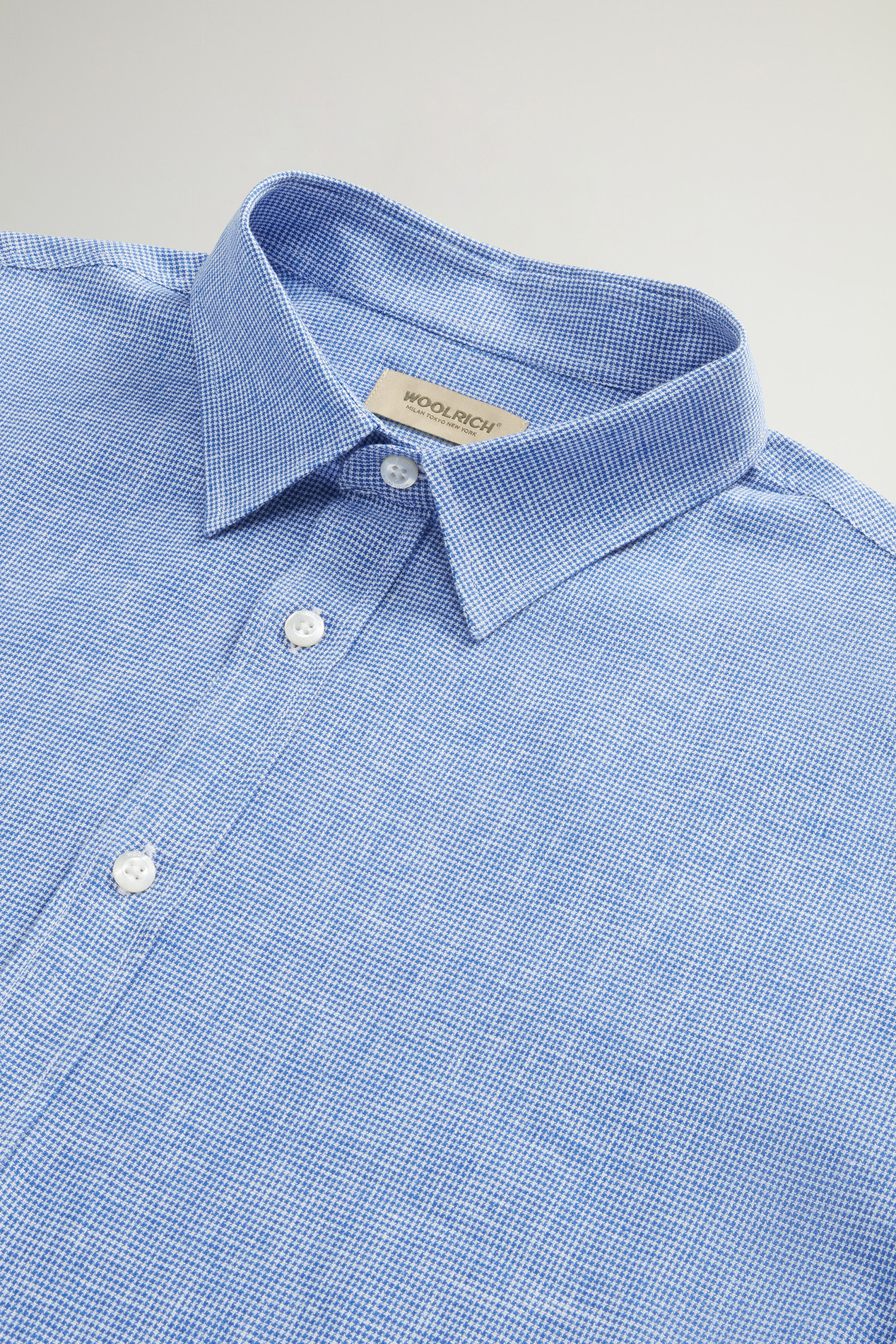 Linen- and Cotton-Blend Shirt Blue photo 6 | Woolrich