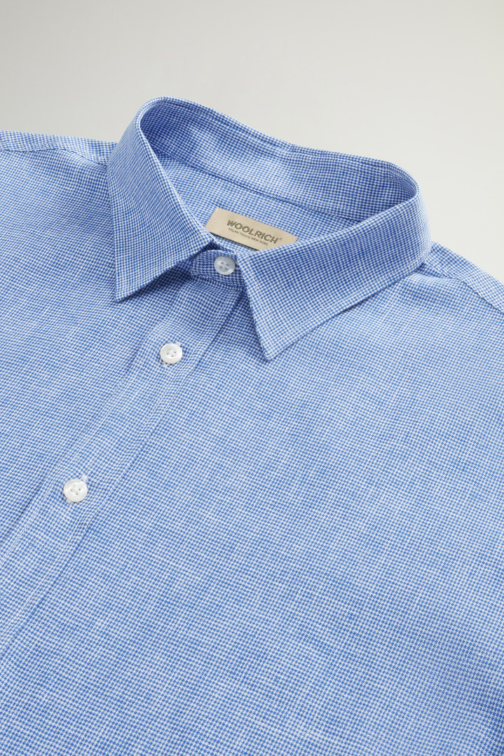Linen- and Cotton-Blend Shirt Blue photo 6 | Woolrich