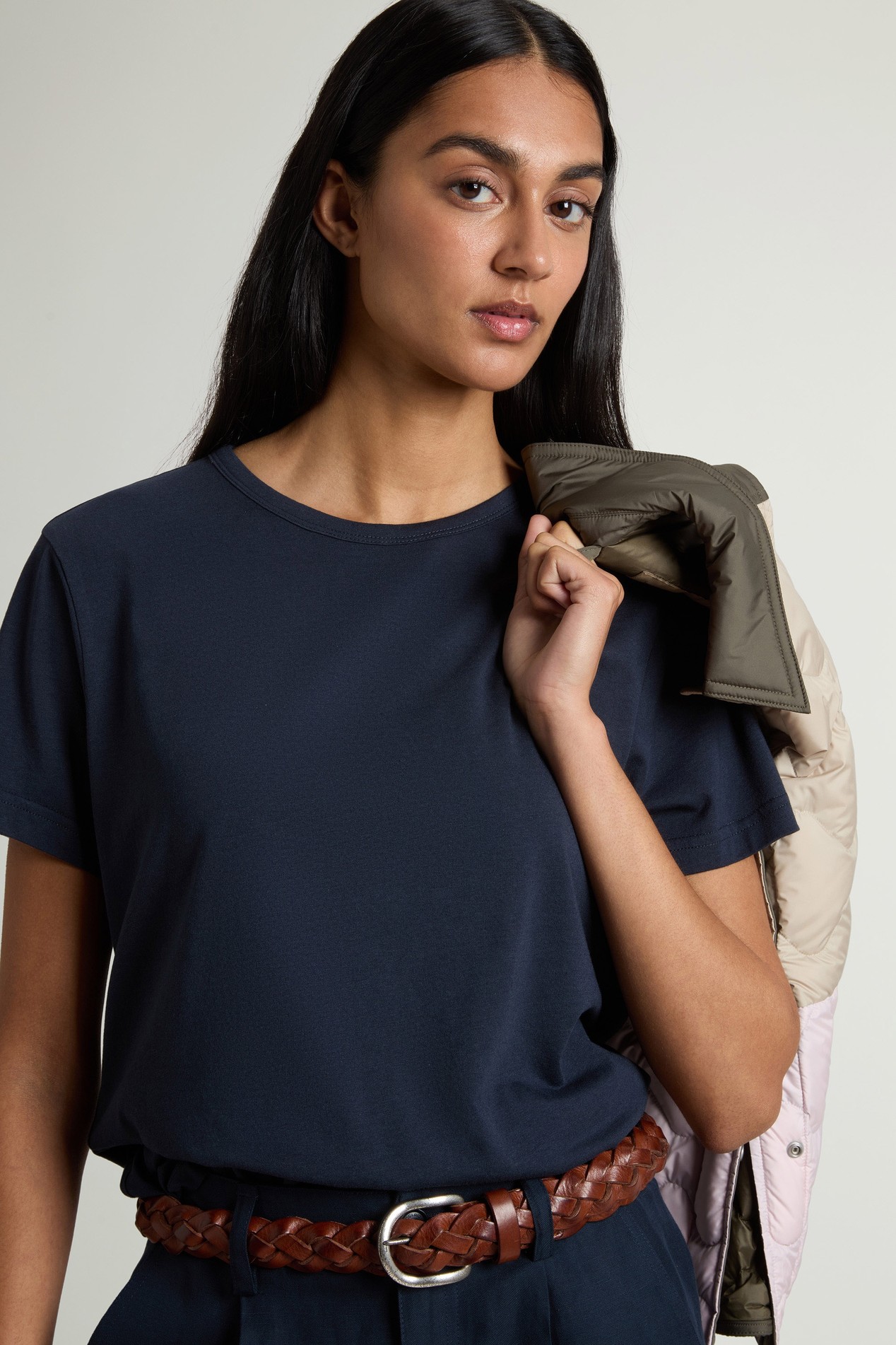 LUXE JERSEY T-SHIRT Blue photo 4 | Woolrich