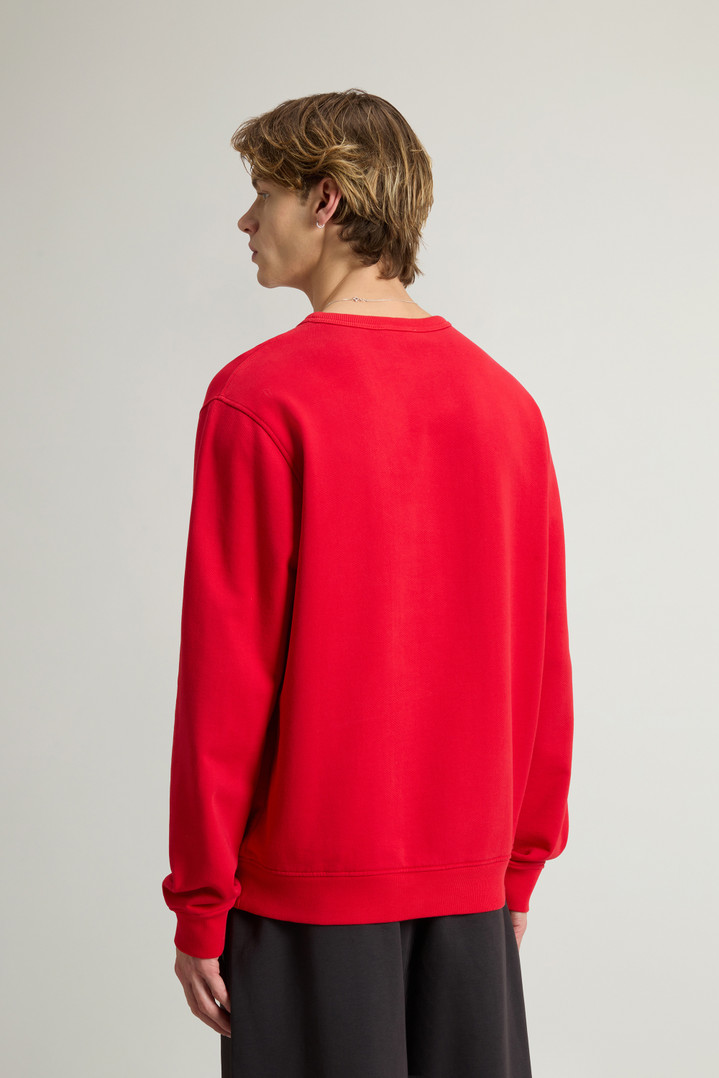 Crewneck Sweatshirt in Light Cotton-Blend Fabric Red photo 3 | Woolrich