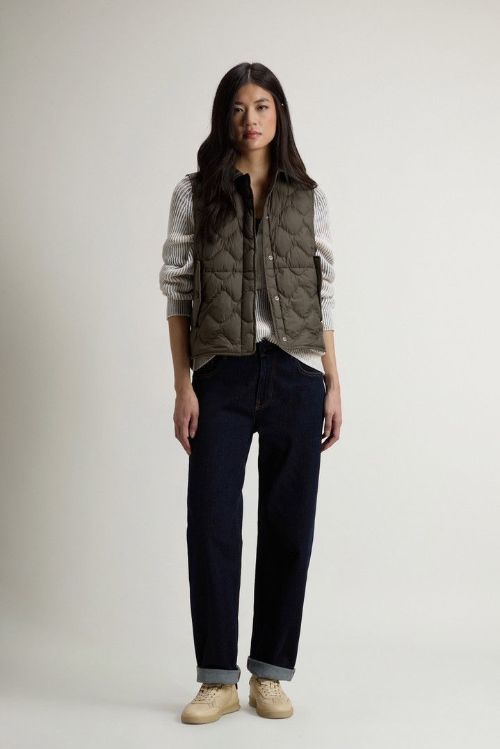 Quilted Microfiber Heritage Vest Green photo 2 | Woolrich