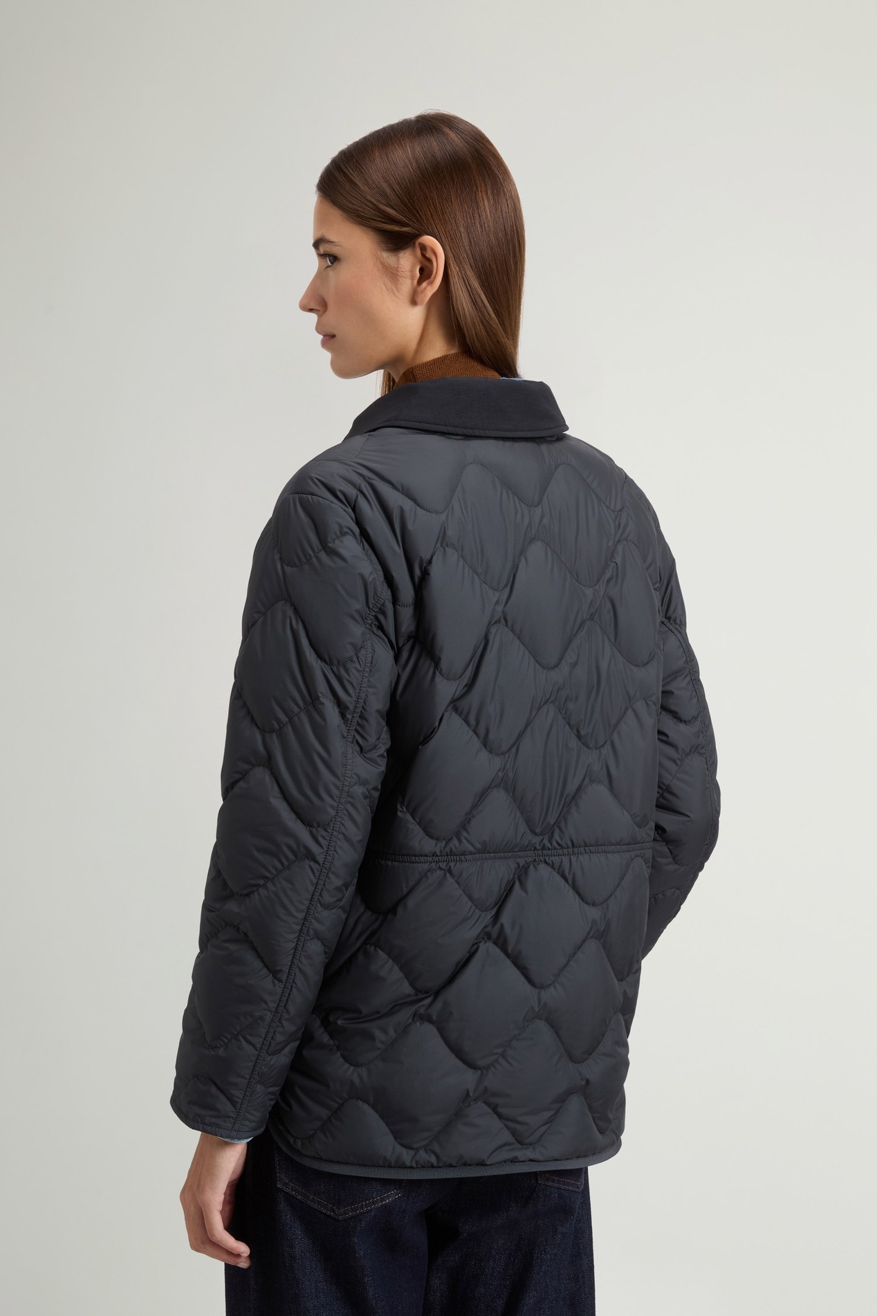 Heritage Steppjacke aus Mikrofaser Grau photo 3 | Woolrich