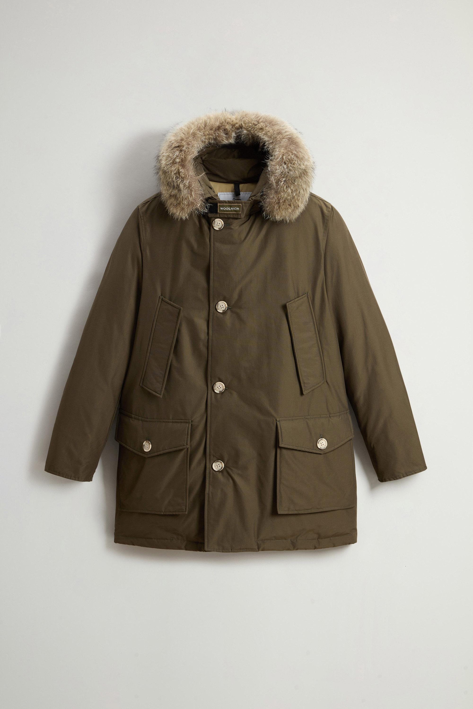 Arctic Parka in Ramar Cloth with Detachable Fur Trim Green photo 5 | Woolrich