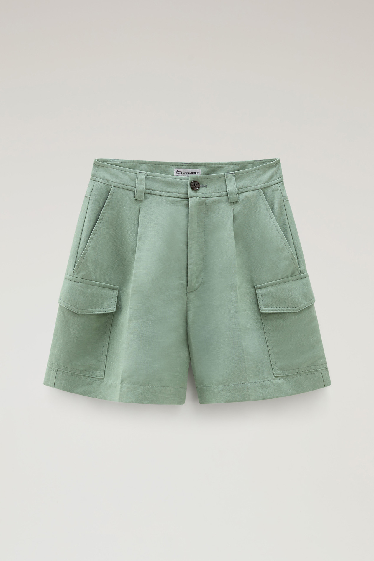 VISCOSE LINEN SHORT Green photo 1 | Woolrich