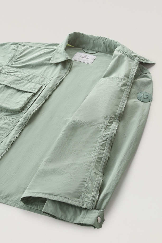 Shirt Jacket in Crinkle Nylon Green photo 5 | Woolrich