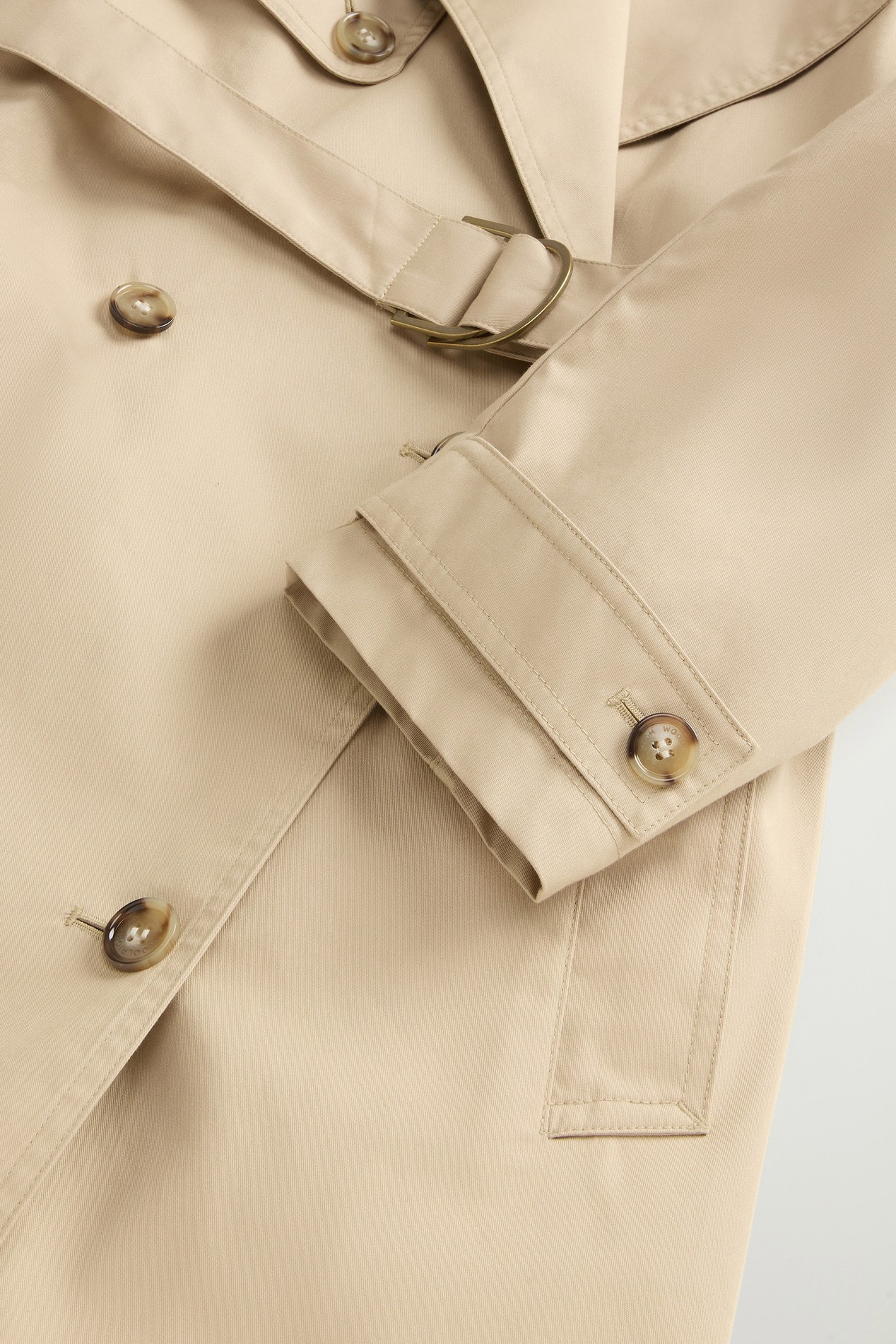 Trench Coat in Pure Cotton Beige photo 7 | Woolrich