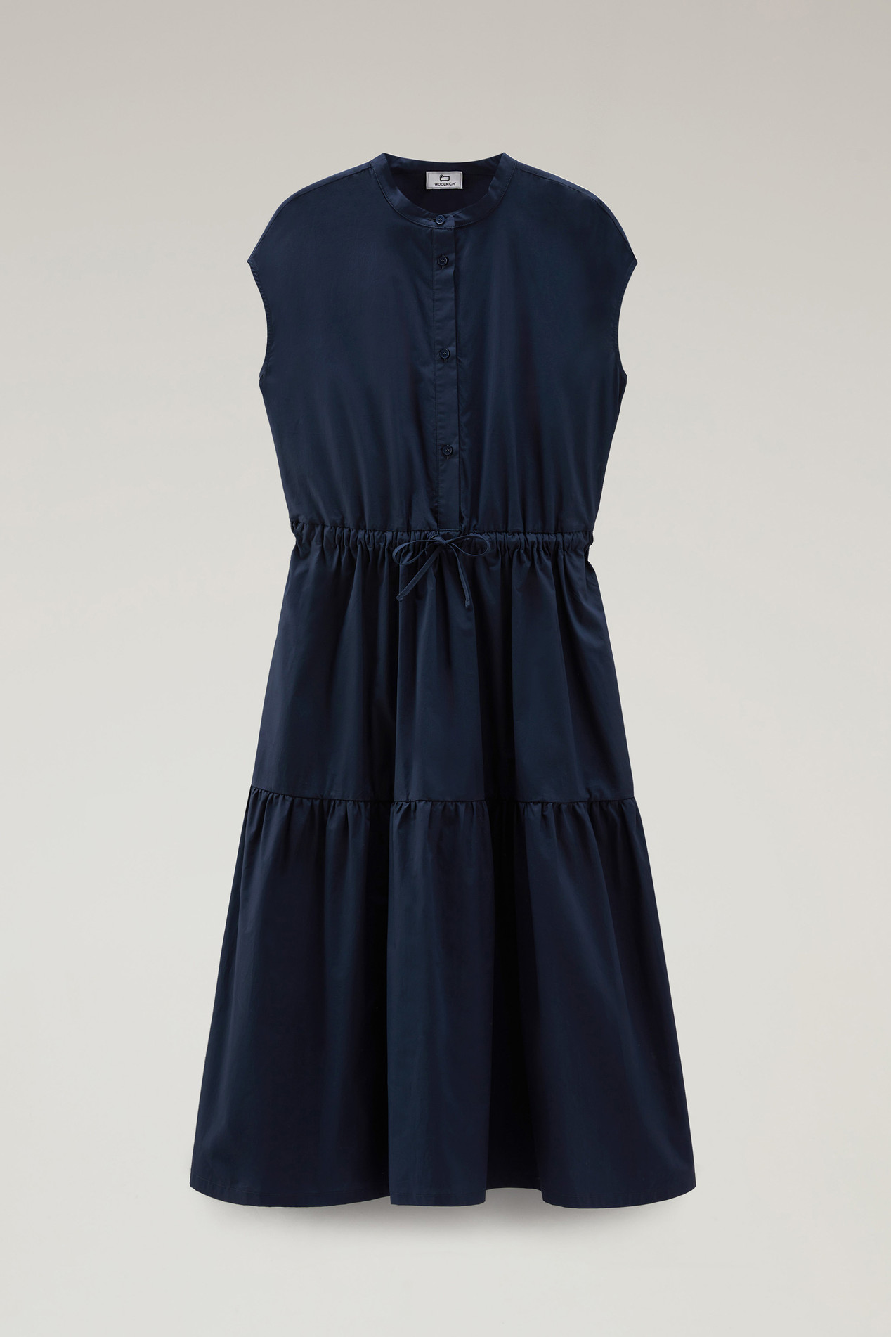 Poplin Dress in Pure Cotton with Ruffles Blue photo 1 | Woolrich