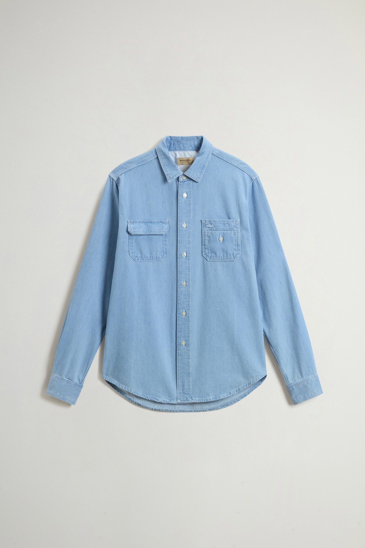 Shirt in Lightweight Pure Cotton Denim Blue photo 5 | Woolrich