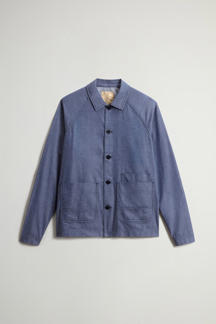 WASHED INDIGO OVERSHIRT Blue photo 5 | Woolrich
