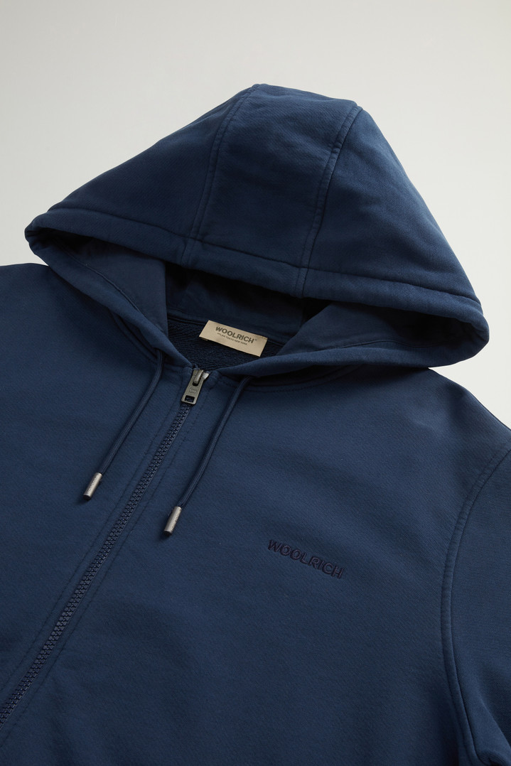 Hoodie in Light Cotton-Blend Fabric Blue photo 6 | Woolrich