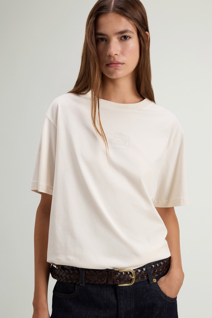 T-Shirt in Pure Pima Cotton White photo 4 | Woolrich