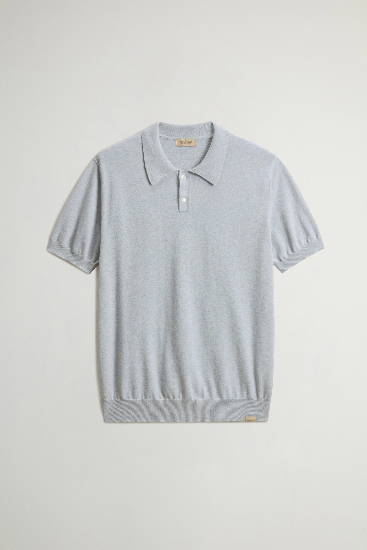 KNITTED POLO Blue photo 5 | Woolrich