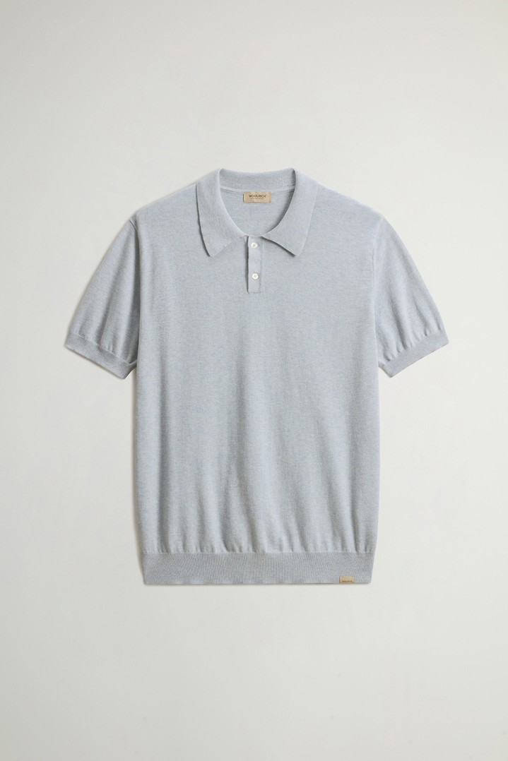 KNITTED POLO Blue photo 5 | Woolrich