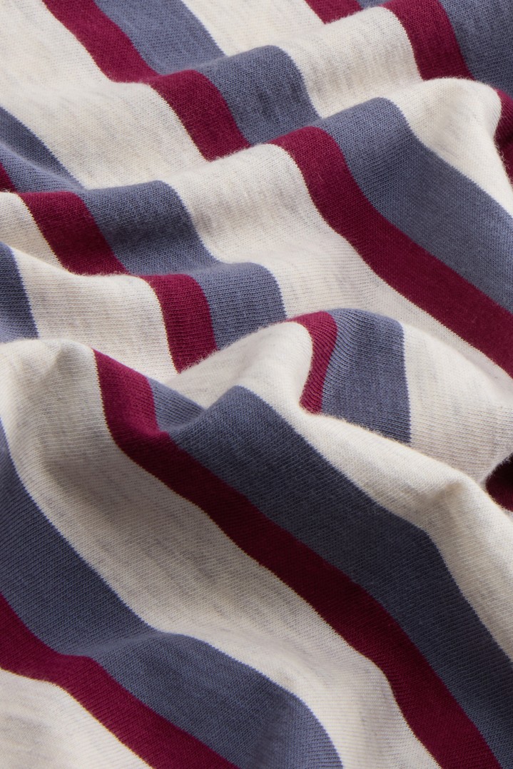 Polo Shirt in Melange Cotton Pique Burgundy photo 2 | Woolrich