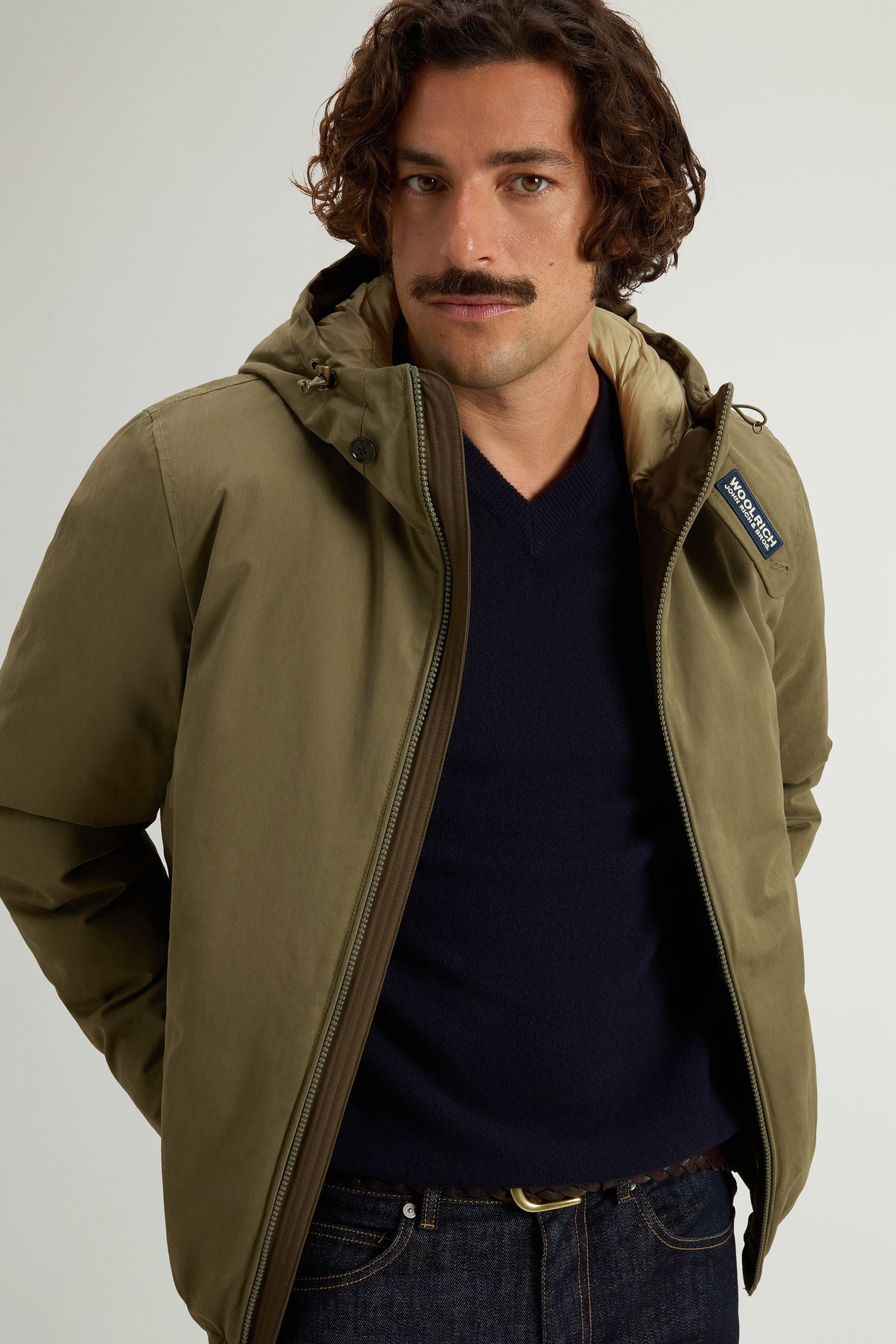 Pacific Jacket in Mountain Cloth Green photo 4 | Woolrich