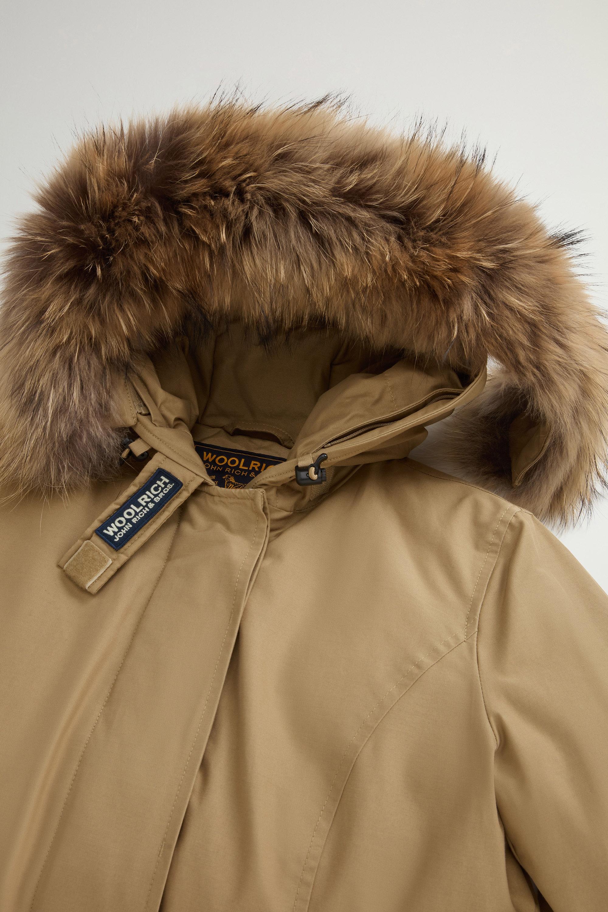 Arctic Parka in Ramar Cloth with Detachable Fur Trim Beige photo 6 | Woolrich