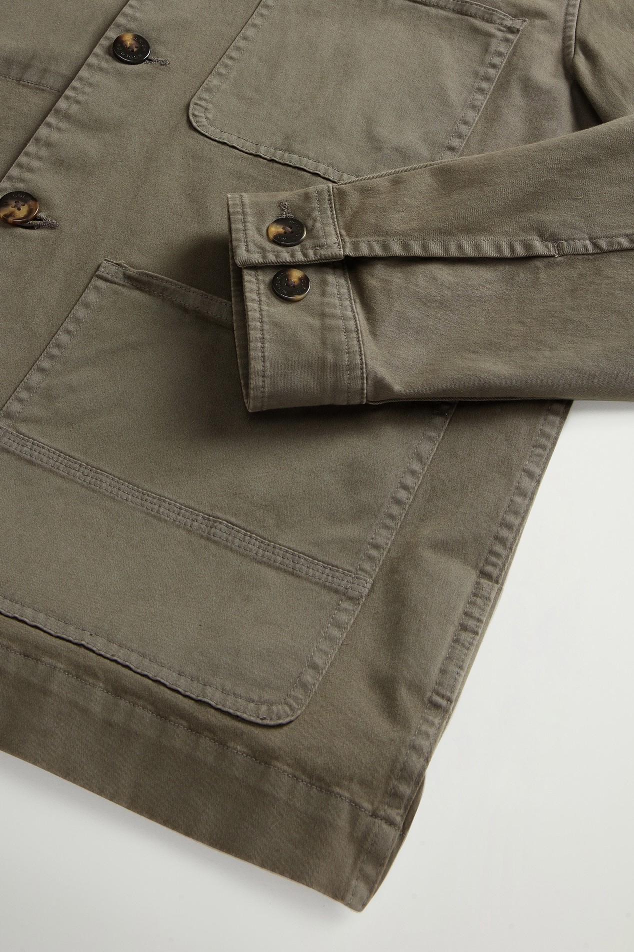 COTTON TWILL CHORE JACKET GD Green photo 7 | Woolrich