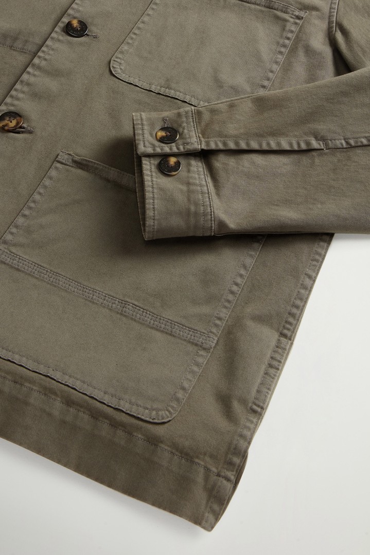 COTTON TWILL CHORE JACKET GD Green photo 7 | Woolrich