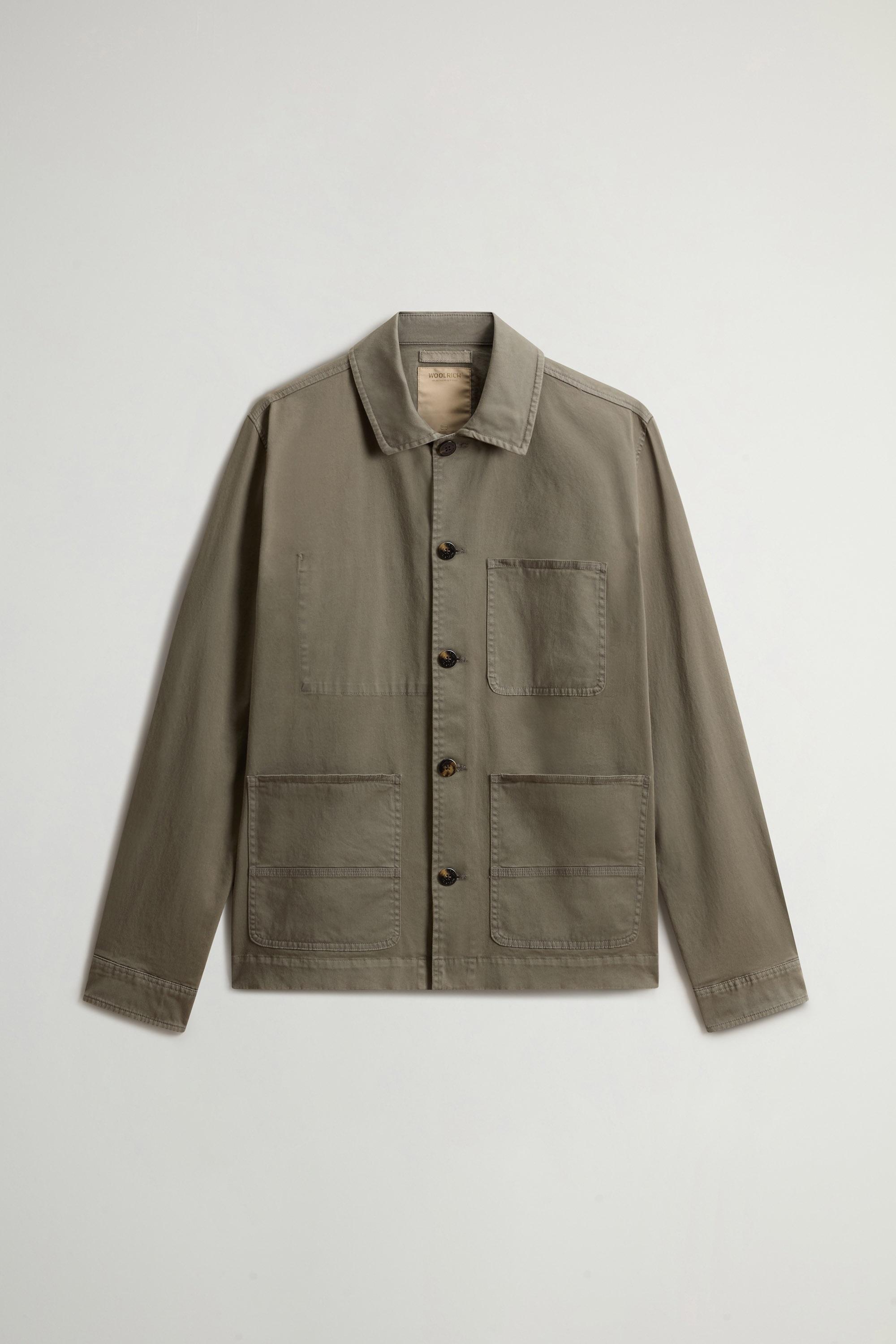 COTTON TWILL CHORE JACKET GD Green photo 5 | Woolrich