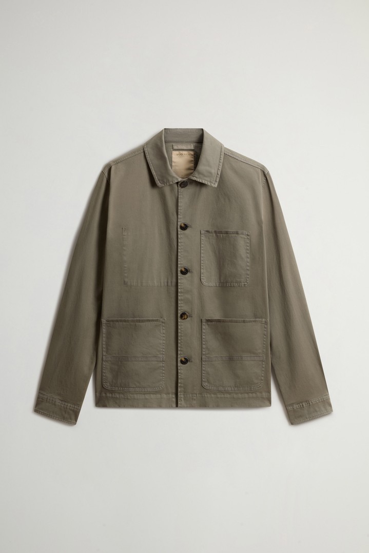 COTTON TWILL CHORE JACKET GD Green photo 5 | Woolrich
