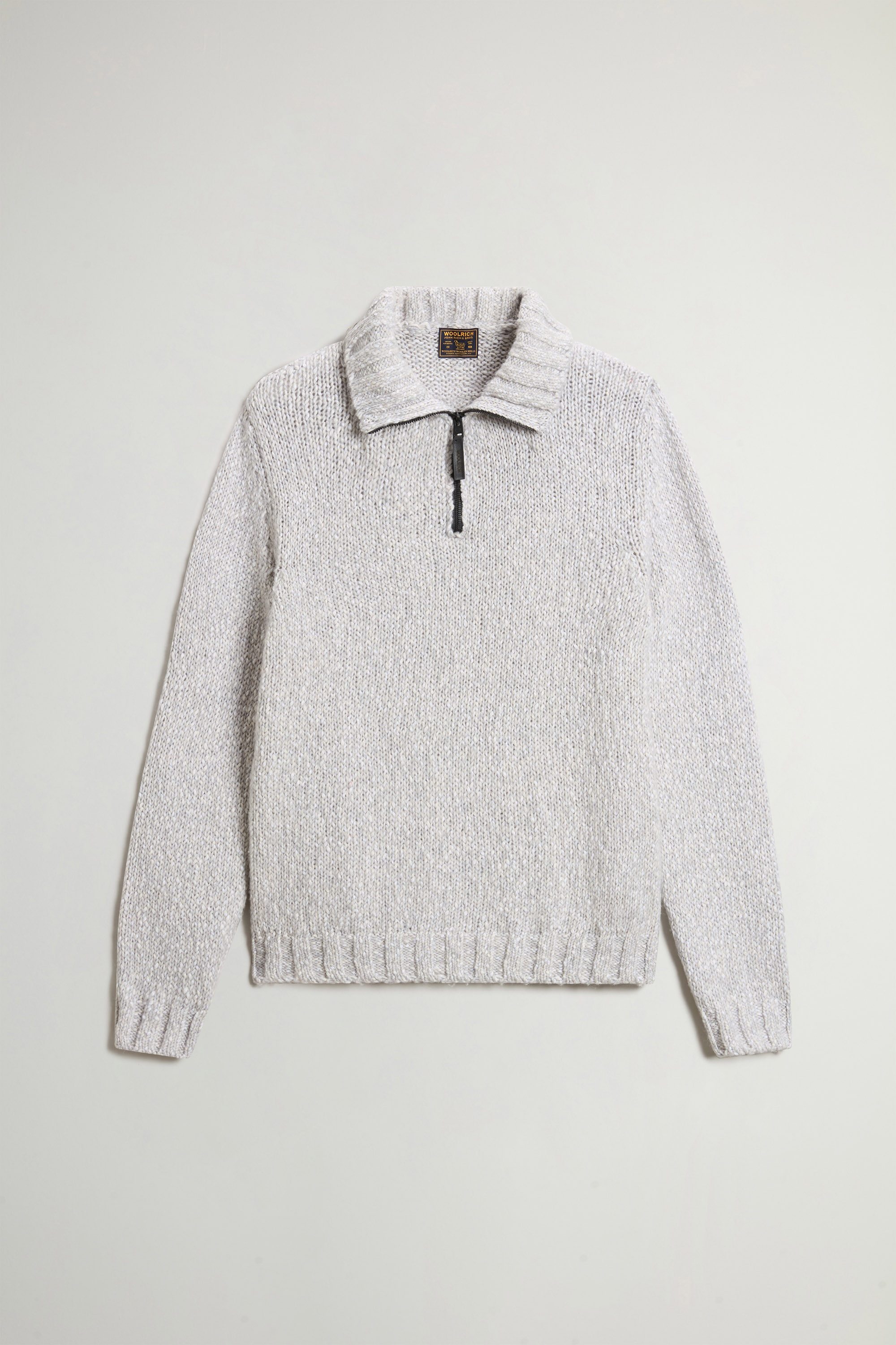 BOUTONNE COTTON WOOL HALF-ZIP GG4 Gray photo 5 | Woolrich