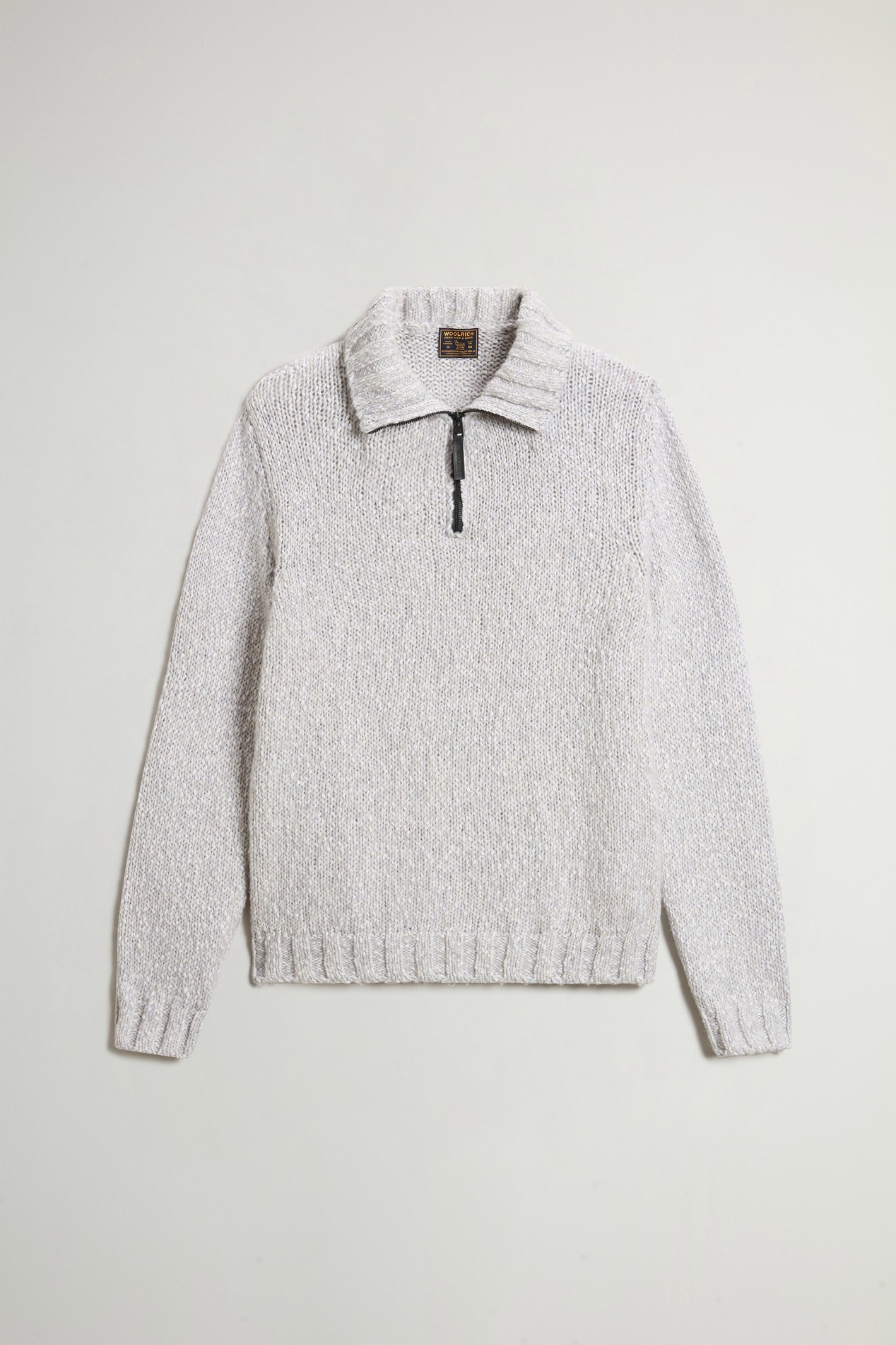 BOUTONNE COTTON WOOL HALF-ZIP GG4 Gray photo 5 | Woolrich