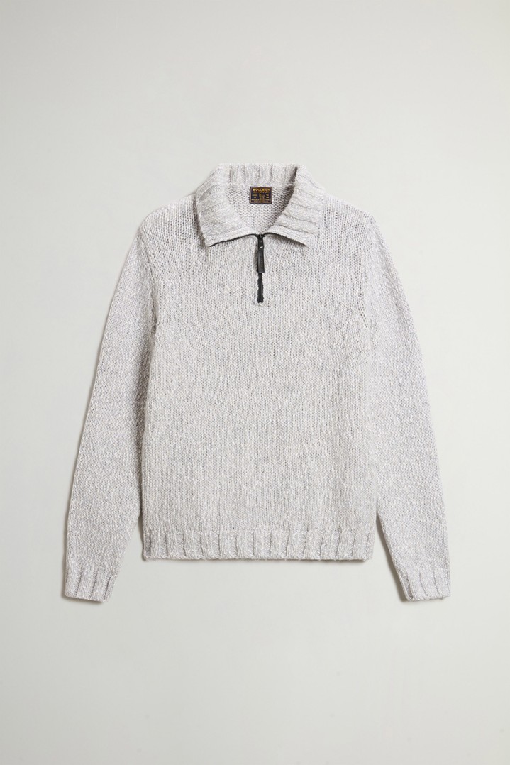 BOUTONNE COTTON WOOL HALF-ZIP GG4 Gray photo 5 | Woolrich