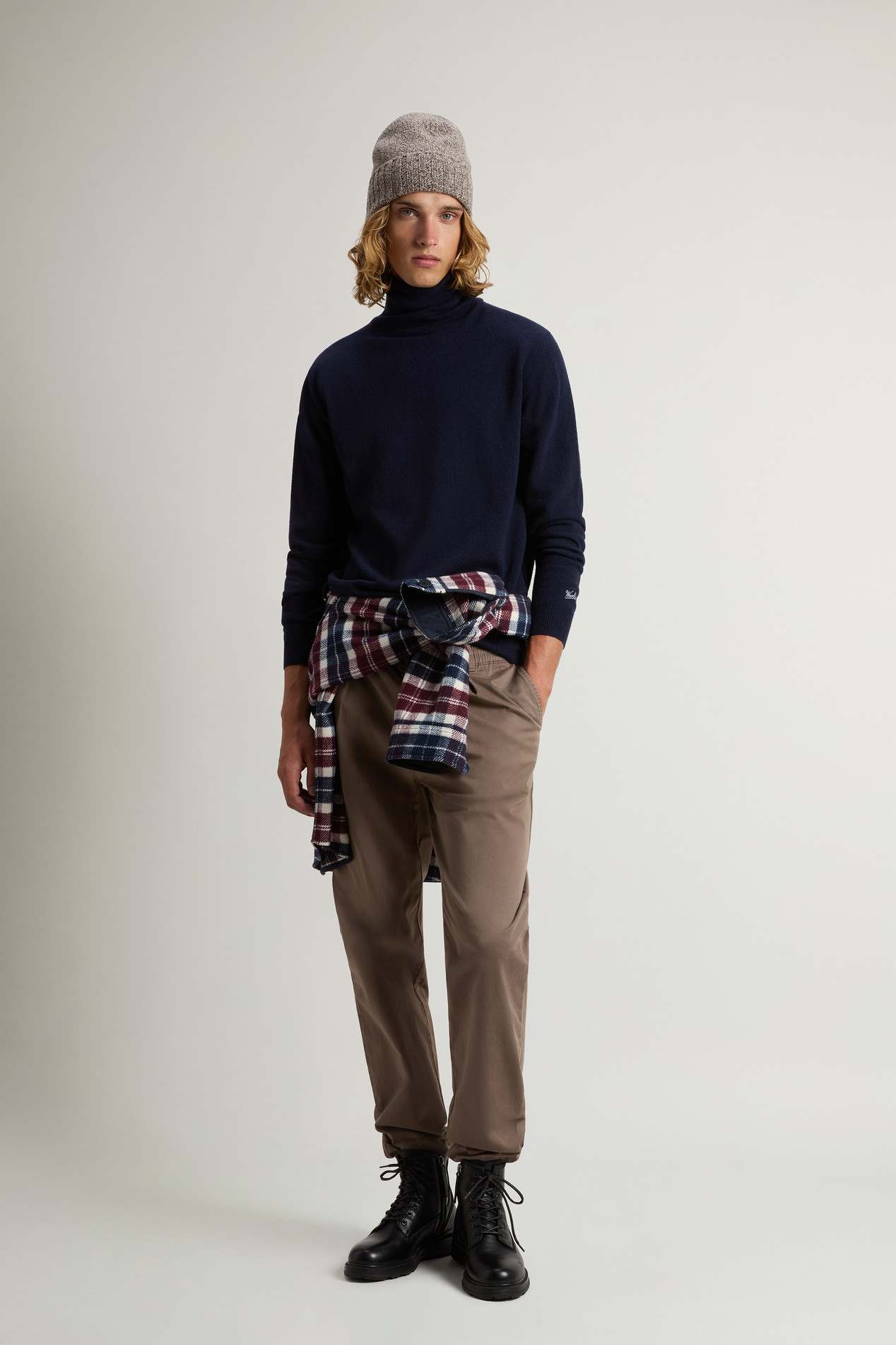 Pure Wool Turtleneck Sweater Blue photo 2 | Woolrich